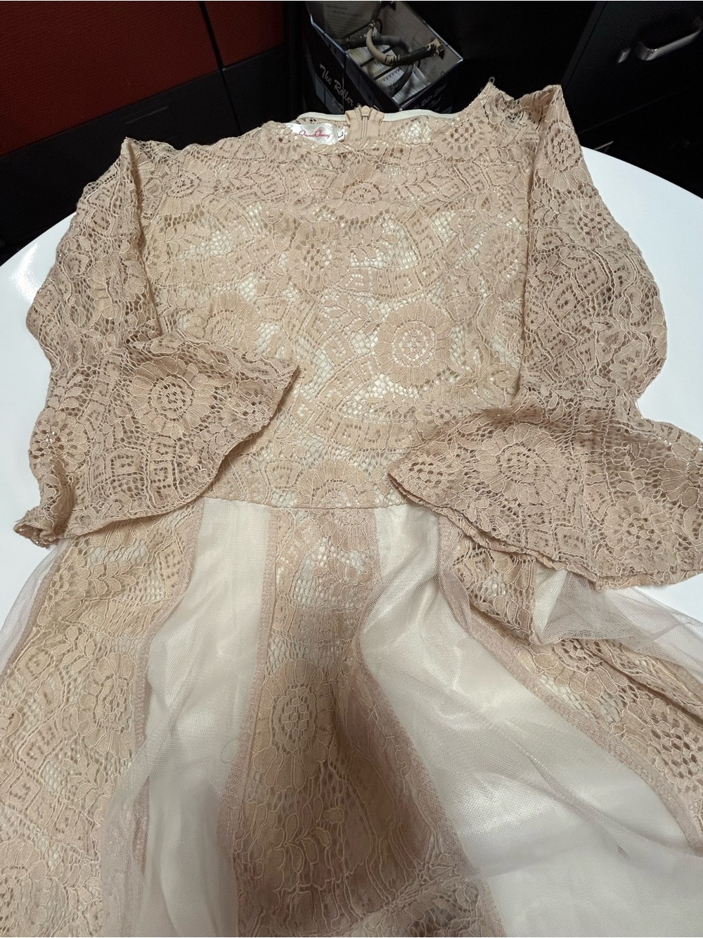 Yi Qing Quan Cheng Boho lace wedding dress vintage style size L
